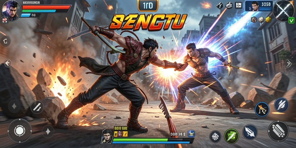 Menampilkan aksi seru dalam game Action 2739.