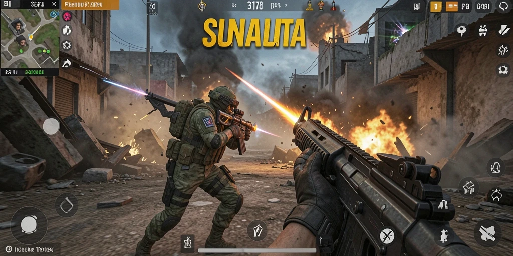 Tampilan gameplay seru dari 3178 dengan aksi tembak-menembak memukau.