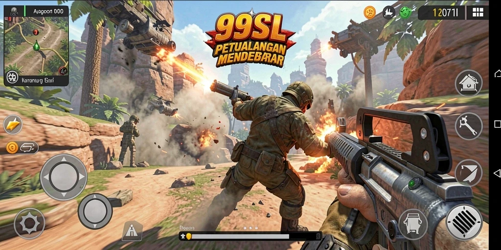 Screenshot gameplay 99SL menampilkan aksi mendebarkan dalam pertarungan.
