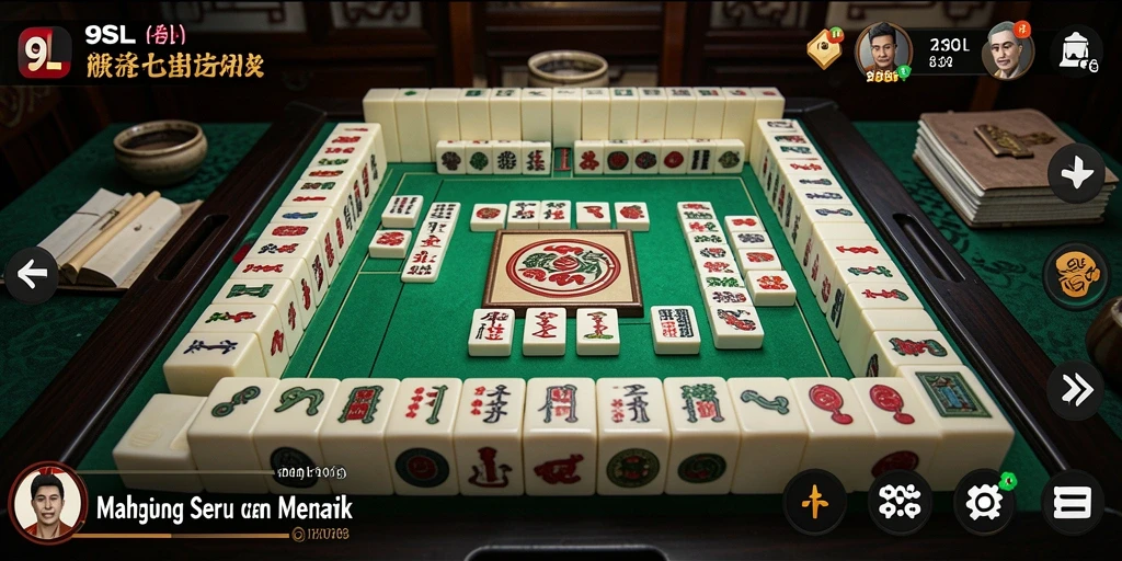 Menampilkan gameplay seru permainan Mahjong di 9SL.