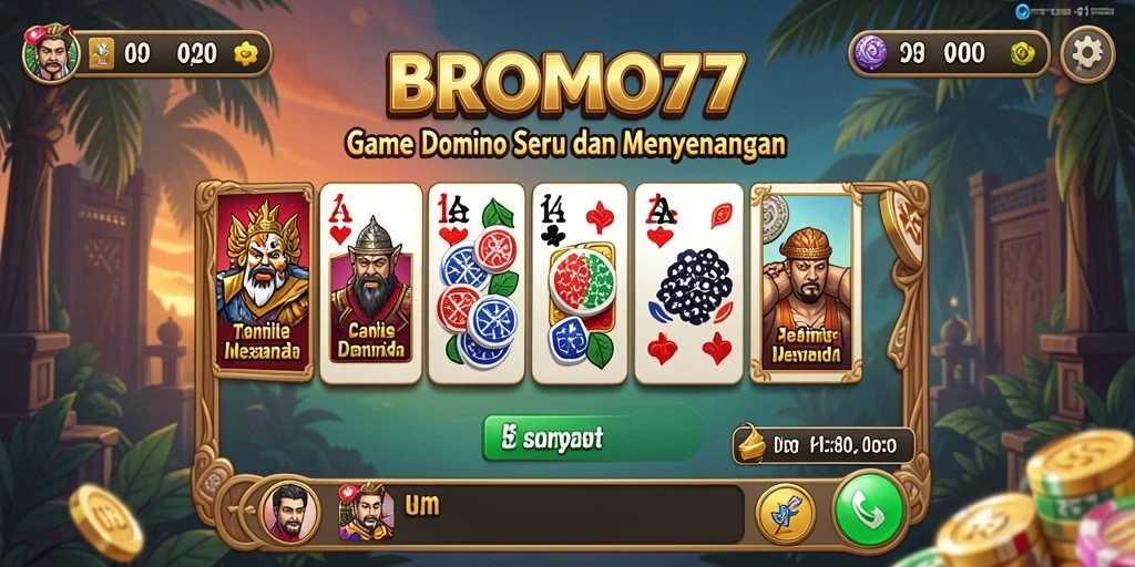 Tampilan gameplay seru di BROMO77 dengan pemain berkompetisi.