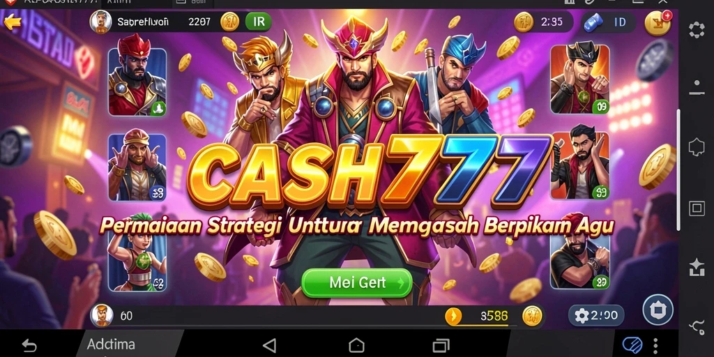 Tangkapan layar dari gameplay strategis CASH777 dengan aksi seru.