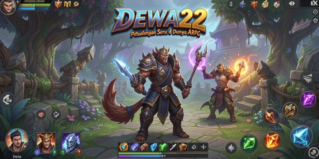 Screenshot DEWA22 menunjukkan aksi pertarungan seru dalam gameplay ARPG.