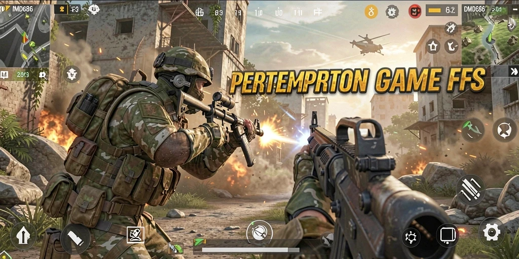 Tampilan gameplay intens dan mendebarkan dalam DMD686.