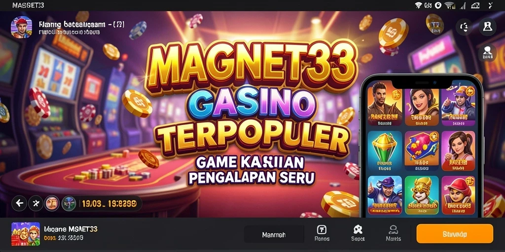 Screenshot gameplay MAGNET33 yang menampilkan suasana kasino yang nyata.
