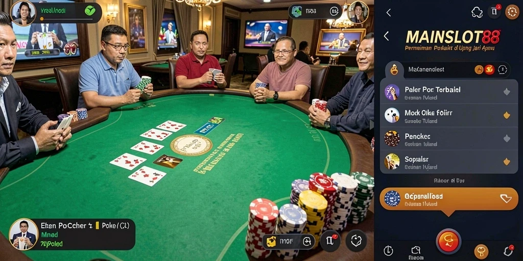 Tampilan gameplay poker yang seru di MAINSLOT88.