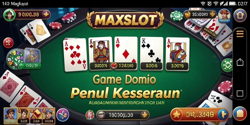 Screenshot gameplay dari MAXSLOT menampilkan keseruan permainan Domino.
