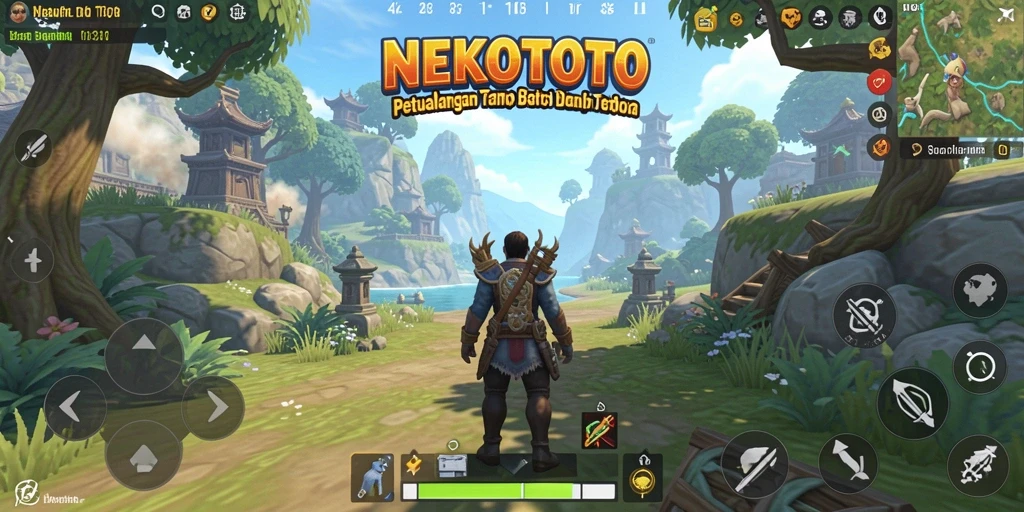 Gameplay seru di dunia terbuka NEKOTOTO yang mengagumkan.