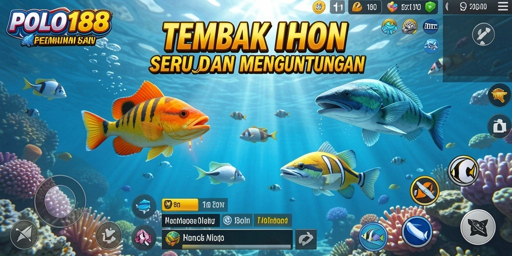 Tampilan gameplay seru dari POLO188 dengan aksi tembak ikan.
