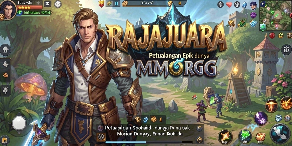 Tampilan gameplay epik dari RAJAJUARA dengan pertempuran seru.