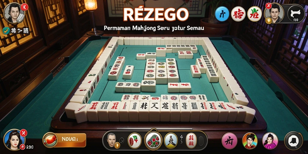 Screenshot permainan REZEGO menampilkan keseruan bermain Mahjong.