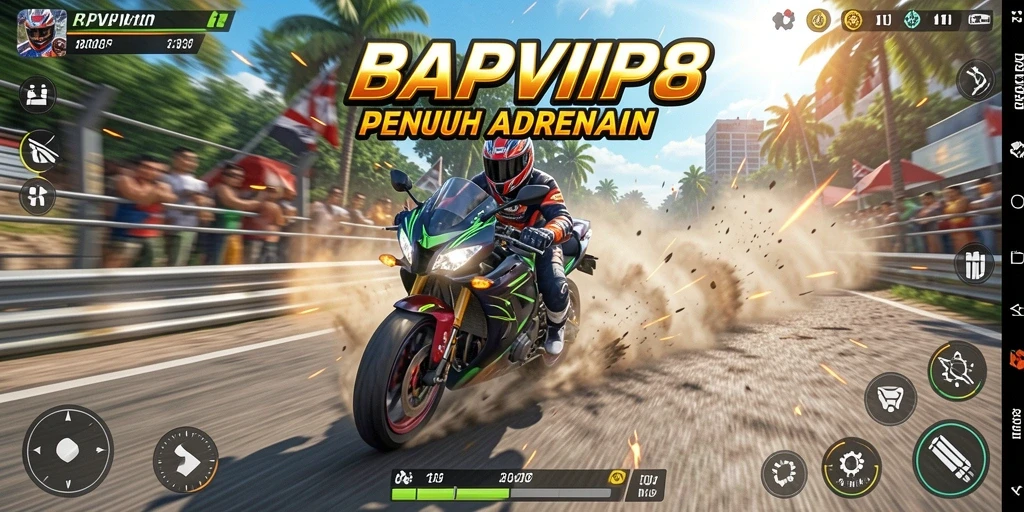 Gameplay balapan motor penuh aksi dan adrenalin di RPVIP8.