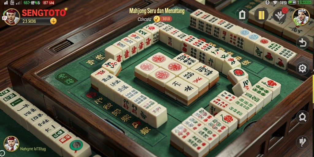 Screenshot utama SENGTOTO menampilkan gameplay Mahjong yang menarik.