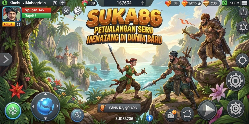 Screenshot gameplay SUKA86 menampilkan aksi petualangan yang mendebarkan.