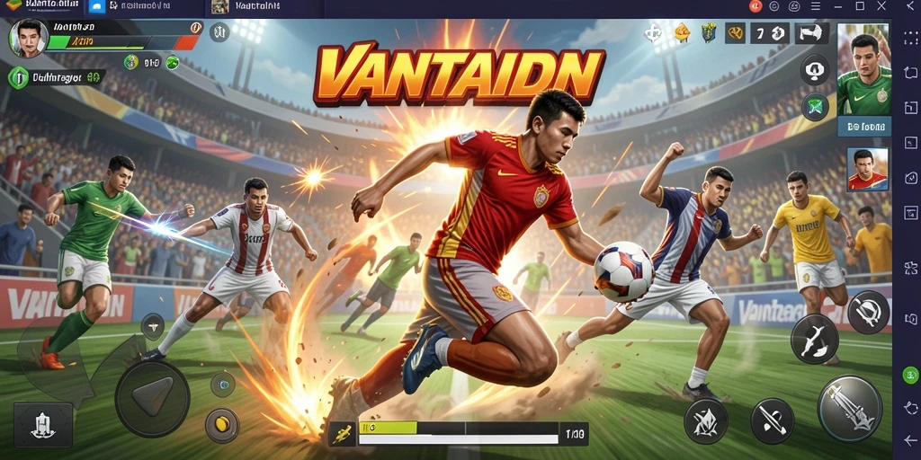 Tampilan gameplay yang intens di VANTAIDN dengan aksi olahraga yang menegangkan.