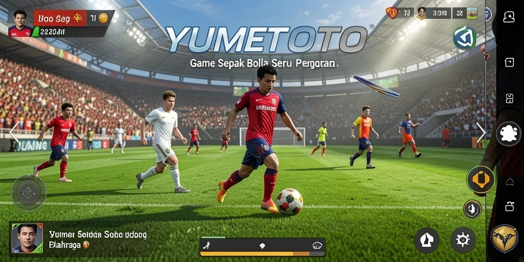 Screenshot gameplay <strong>YUMETOTO</strong> yang menunjukkan keasyikan bertanding di lapangan.